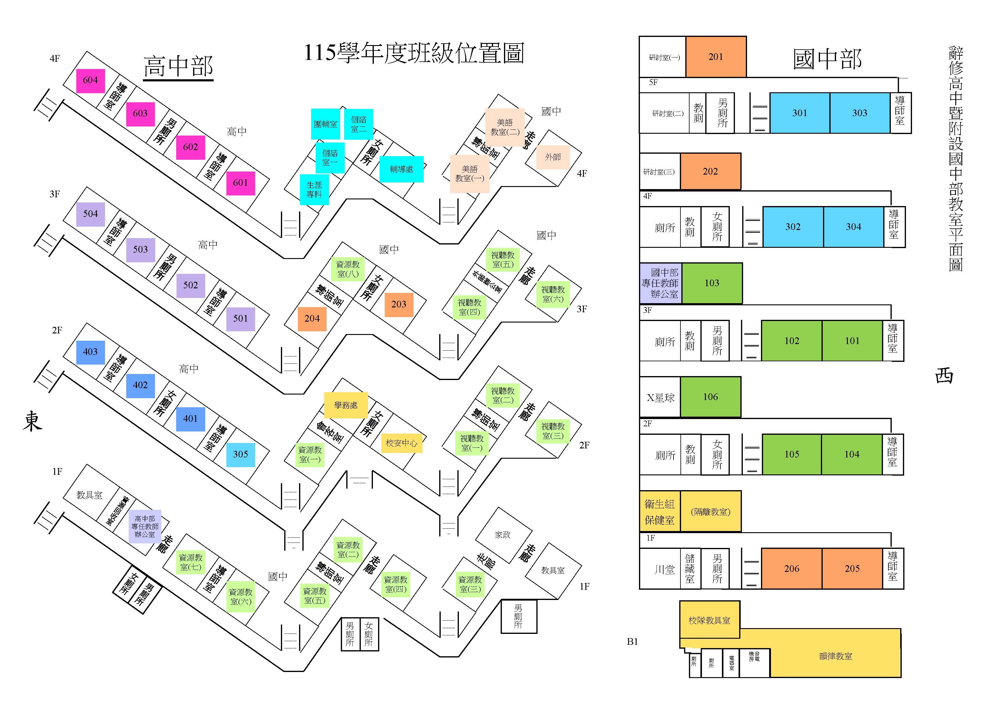 115學年度班級位置圖